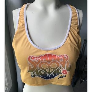 Hobie Yellow XL Tank Swim Top Summer Of Love Peace